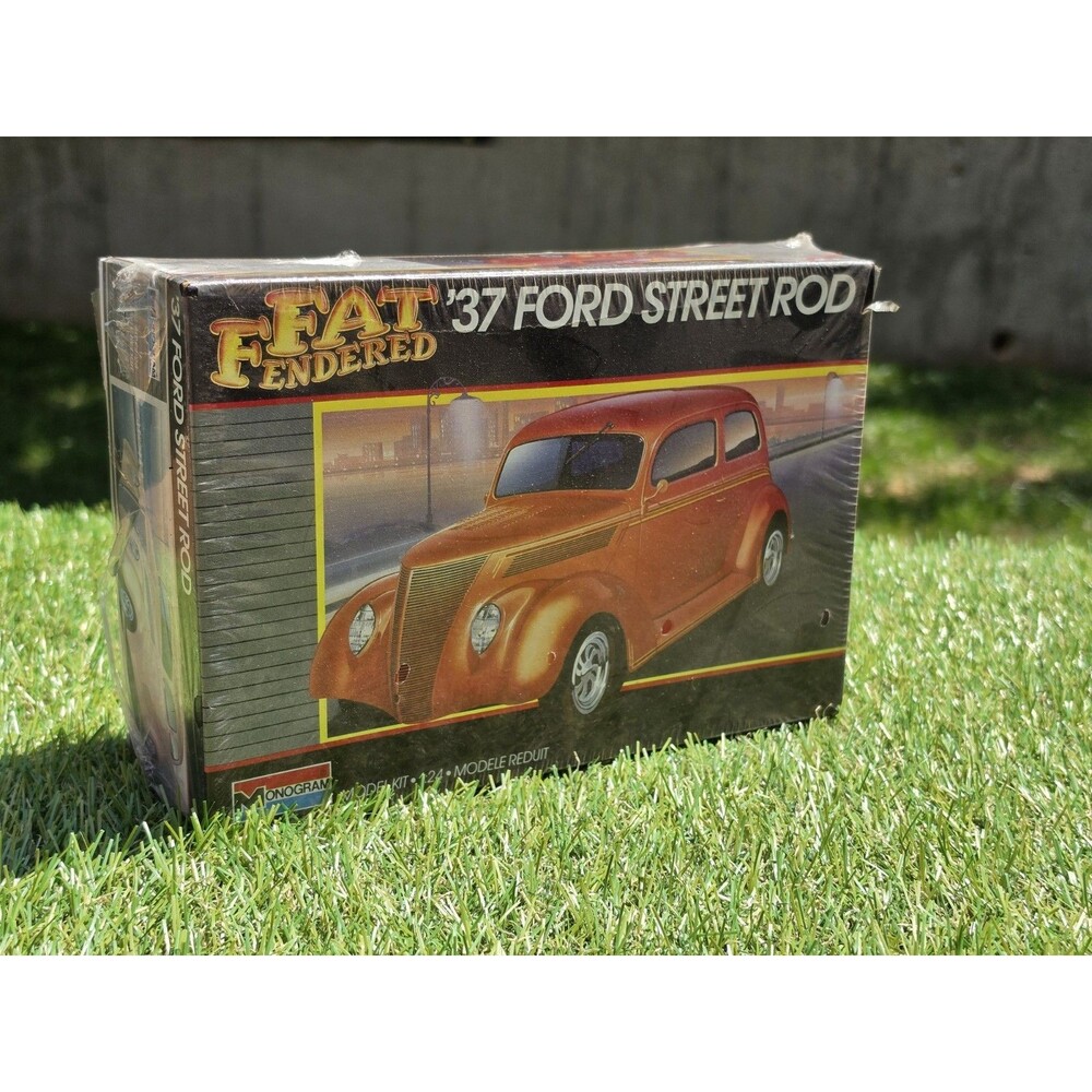 Monogram Fat Fendered '37 Ford Street Rod Model Kit #2757 1:24 New Sealed*